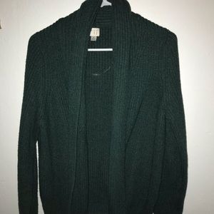 Forest Green Sweater Cardigan
